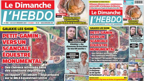 Voici la Une de Le Dimanche/L'Hebdo de ce Dimanche 08 Décembre 2024