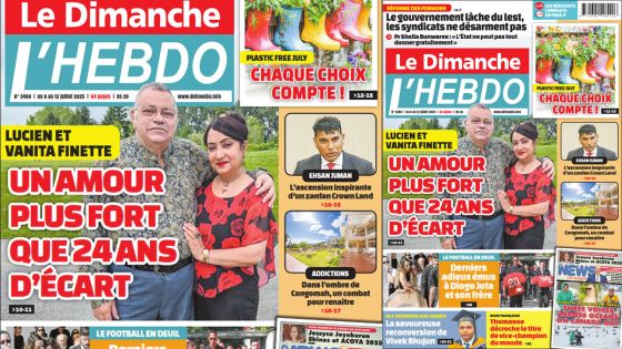 Voici la Une de Le Dimanche/L'Hebdo de ce Dimanche 06 Juillet 2025
