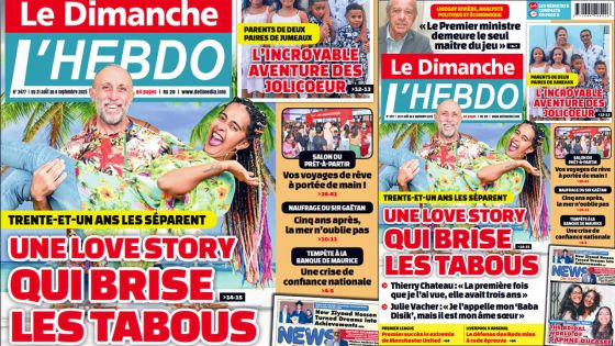 Voici la Une de Le Dimanche/L'Hebdo de ce Dimanche 31 Août 2025