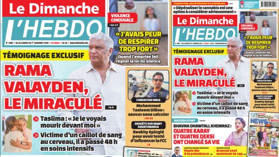 Voici la Une de Le Dimanche/L'Hebdo de ce Dimanche 26 Octobre 2025