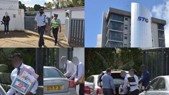 [En images] Polémique sur les achats médicaux : l’Icac dans les locaux de l’Hyperpharm, du ministère du Commerce et de la STC