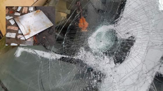 Beau-Bassin : une plaque en inox atterrit sur son pare-brise  