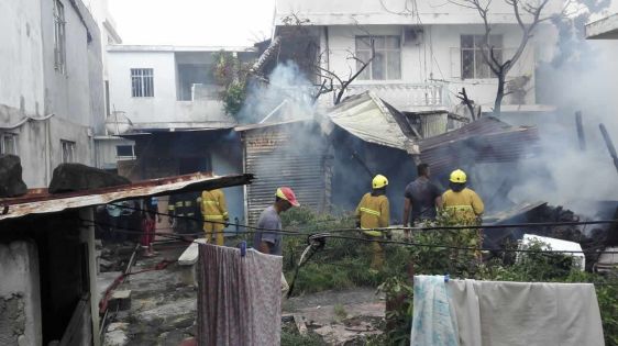 Incendie dans une maison à Cité Martial