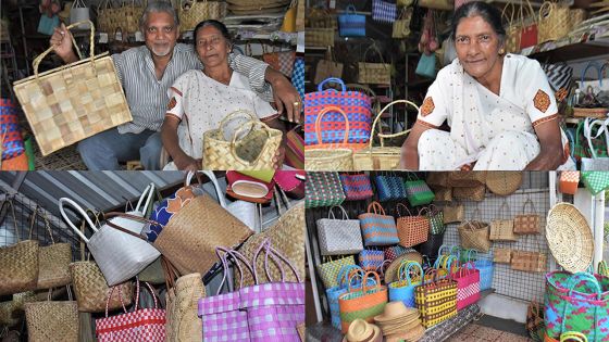 Jaiwantee fabrique des tentes en vacoas depuis 60 ans