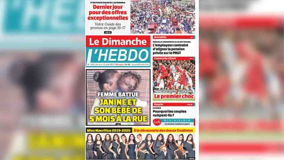 Voici la Une de Le Dimanche / L'Hebdo