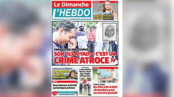 Voici la Une de Le Dimanche / L'Hebdo
