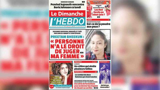 Voici la Une de Le Dimanche / L'Hebdo