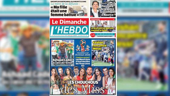 Voici la Une de Le Dimanche / L'Hebdo