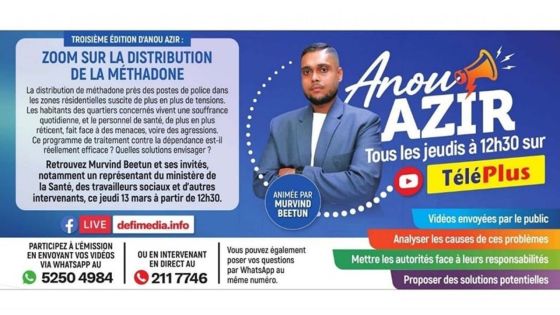 Troisième édition d‘ANOU AZIR’: zoom sur la distribution de la méthadone... 
