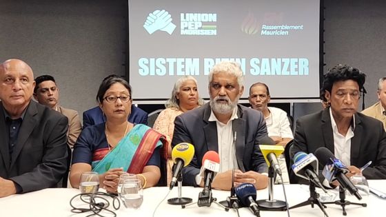 Conférence de presse de Linion Pep Morisien/Rassemblement Mauricien