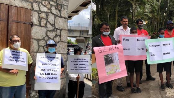 Éducation  : Manif et contre-manif devant le Mauritius College 