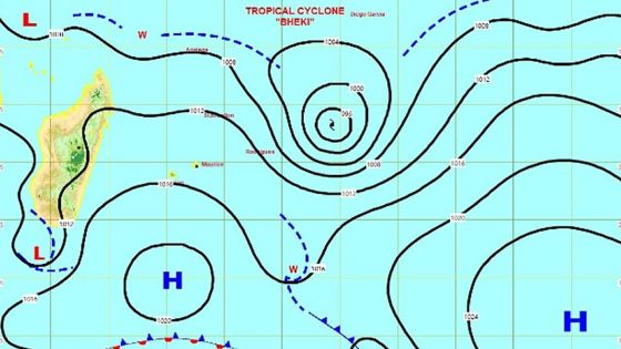 Météo : Bheki passera à son point le plus rapproché de Maurice jeudi matin