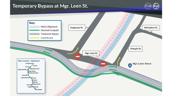 Metro Express : un plan de déviation mis en place à la rue Monseigneur Leen, Port-Louis