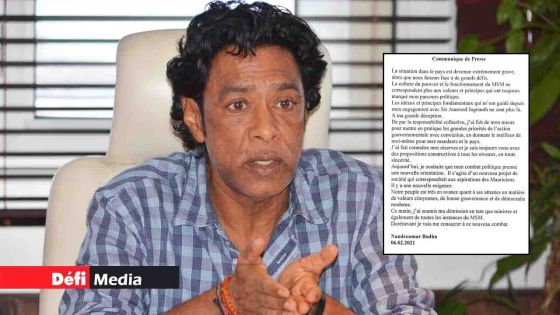 Politique : Bodha donne les raisons de sa démission 