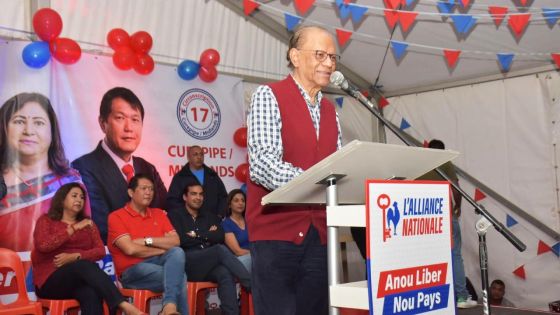 Curepipe : suivez en direct le meeting de l'Alliance Nationale