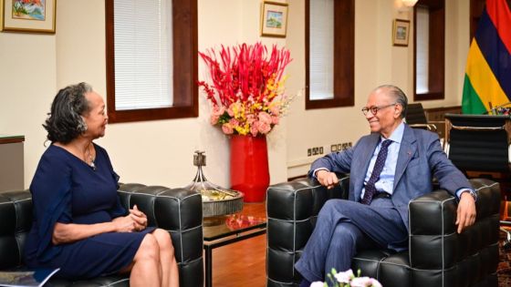 En marge de l’US-Africa Business Summit : la présidente et CEO du Corporate Council for Africa rencontre Navin Ramgoolam 