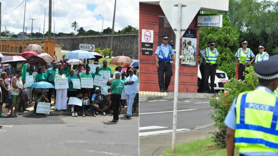 Sit-in des Verts Fraternels devant les locaux de la MBC