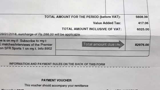 Ses factures de Mauritius Telecom s’élèvent à Rs 82 000