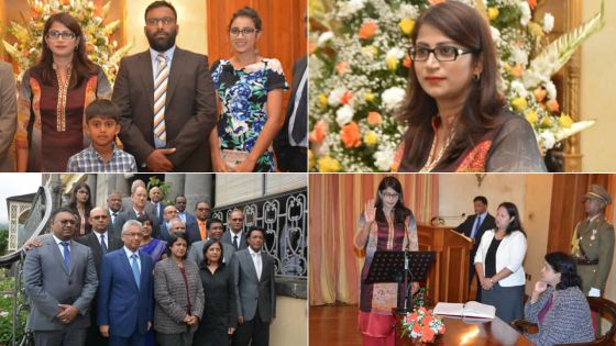 Roubina Jadoo-Jaunbocus prête serment comme ministre de l'Egalité des genres 