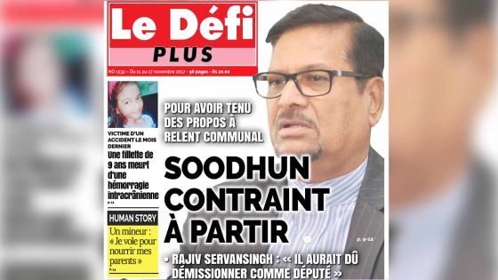 Voici la Une du Défi Plus de ce samedi 11 novembre