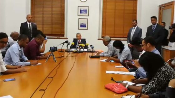 Retrouvez  le point de presse de Pravind Jugnauth 