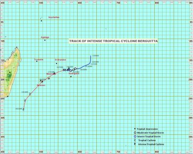 Météo : le cyclone Berguitta s'affaiblit légèrement et ralentit sa course