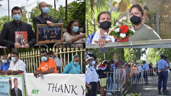 Crémation de SAJ : ces sympathisants rassemblés devant le Jardin botanique de Pamplemousses