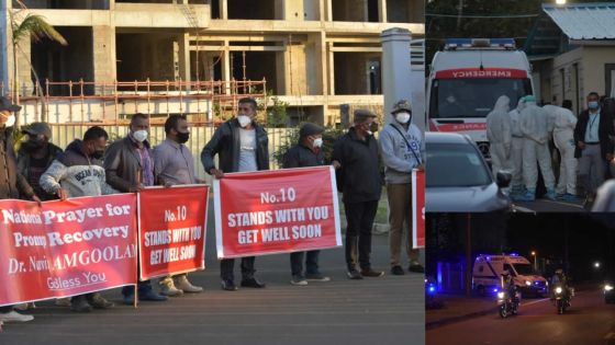 [En images] Transfert de Ramgoolam en Inde : des partisans rouges apportent leur soutien à l’ex-PM 