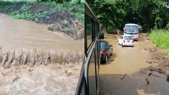 Fortes pluies dans le Sud-Est : le pont à Anse-Jonchée impraticable