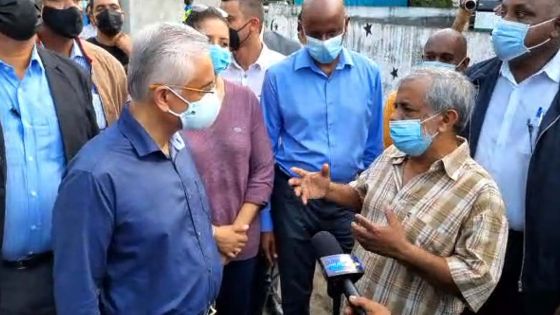 Intempéries : « site visit » du Premier ministre à Vallée-des-Prêtres