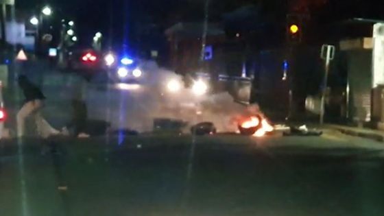 A proximité du marché de Ste-Croix : des pneus brûlent