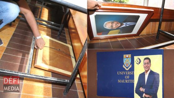 A l'auditorium Octave Wiehe : la photo du PM remplacée par celle de Roshi Bhadain 