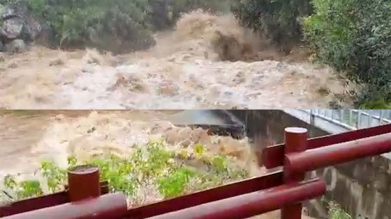 Avis de fortes averses :  la rivière du Poste en crue