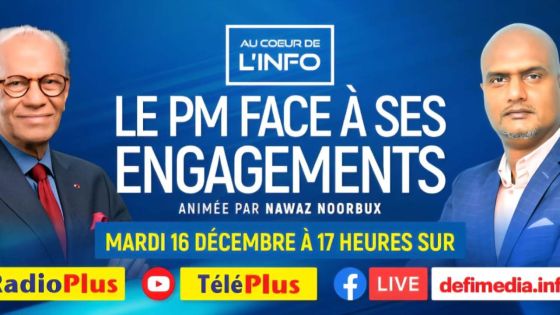 Au Coeur de l'Info : Navin Ramgoolam, l'invité de Nawaz Noorbux ce mardi 