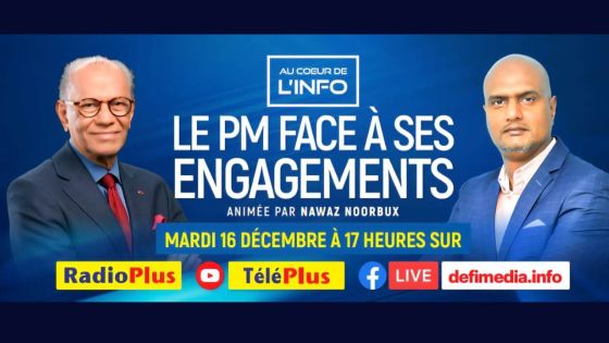 Au Coeur de l'Info : Navin Ramgoolam, l'invité de Nawaz Noorbux ce mardi 