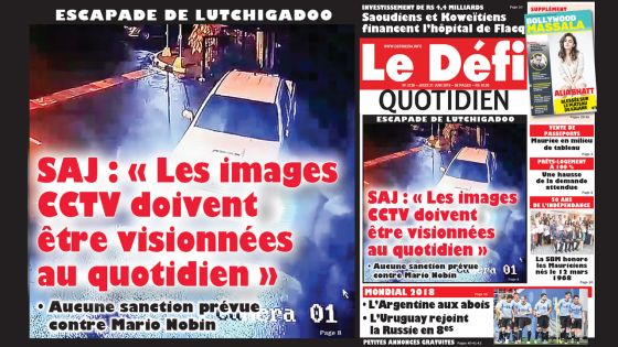 Voici la Une du Defi Quotidien de ce jeudi 21 juin 2018