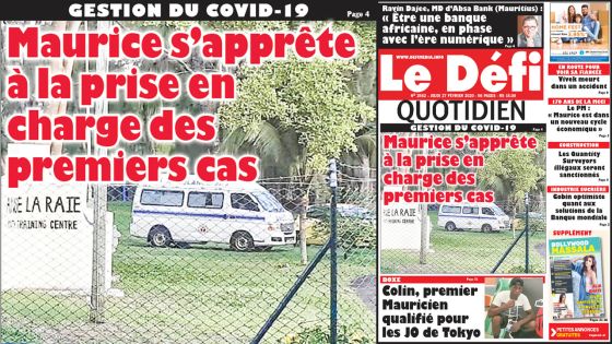 Voici la Une du Défi Quotidien de ce jeudi 27 février 2020