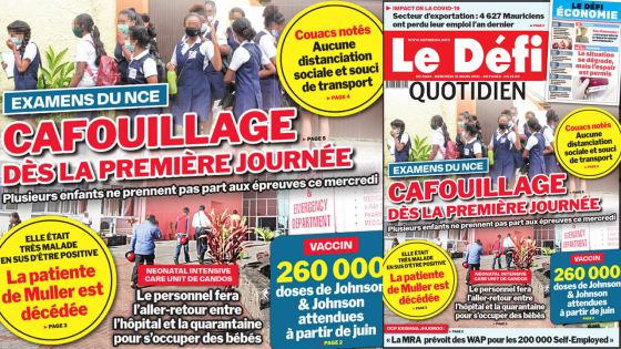 Voici la Une du Défi Quotidien de ce mercredi 31 mars 2021