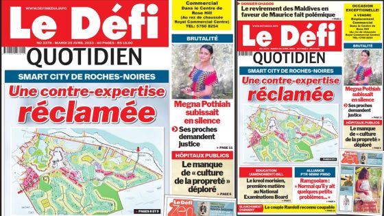 Voici la une du Défi Quotidien de ce Mardi 25 Avril 2023