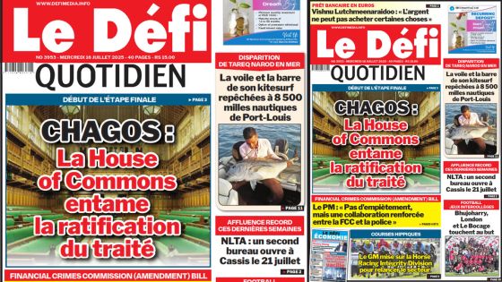 Voici la une du Défi Quotidien de ce Mercredi 16 Juillet 2025