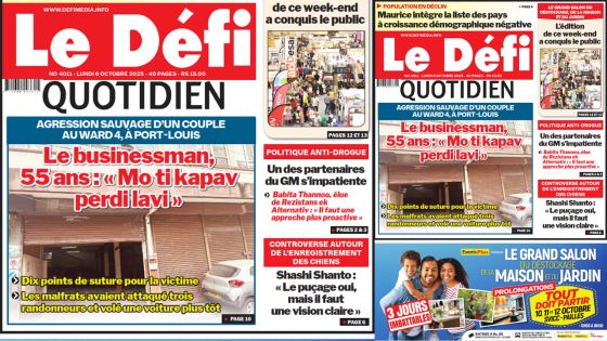 Voici la une du Défi Quotidien de ce Lundi 06 Octobre 2025