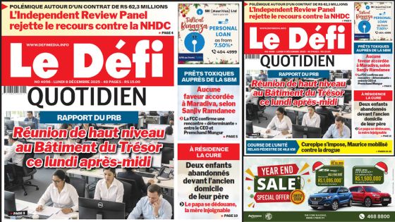 Voici la une du Défi Quotidien de ce Lundi 07 Décembre 2025