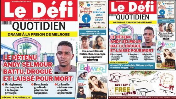 Voici la une du Défi Quotidien de ce Jeudi 11 Decembre 2025