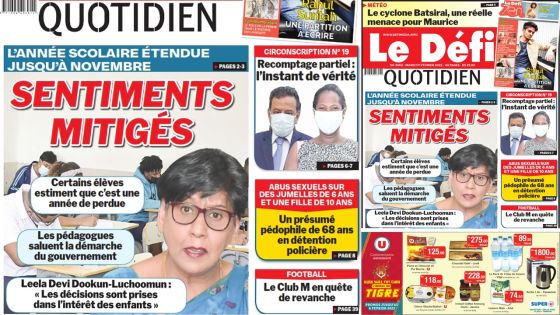 Voici la une du Défi Quotidien de ce mardi 01 février 2022