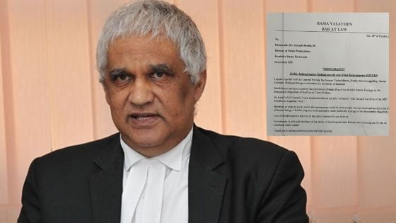 Affaire Kistnen : Valayden demande au DPP de rendre public le rapport de l’enquête judiciaire