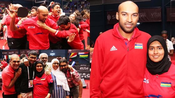 JIOI : Tennis de table : la paire mauricienne Rhikesh Taucoory/Widaad Gukhool en or