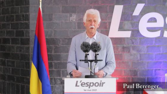 Fête du Travail : «Ne perdons pas espoir en l’avenir», dit Bérenger 