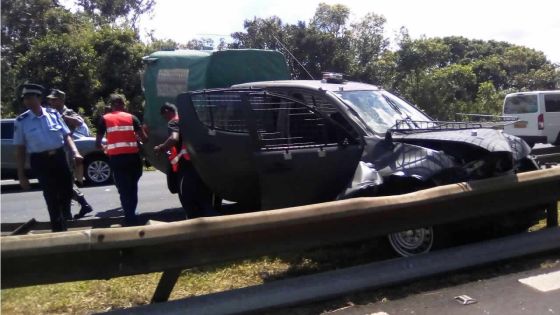 La-Vigie : un 4x4 de la SMF fait une sortie de route