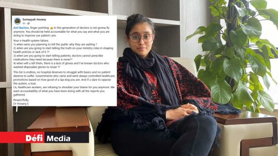 Dr Hosany à Bachoo : “Finger pointing in this generation of doctors is not gonna fly anymore”