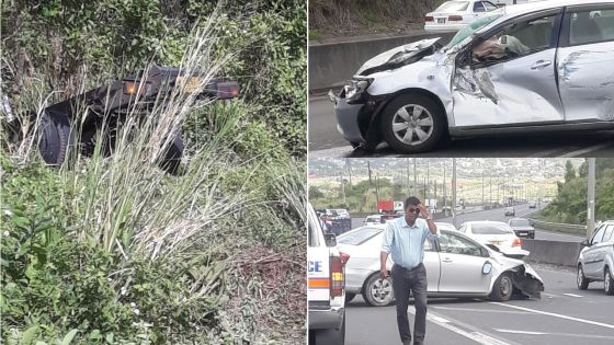 Route Terre-Rouge-Verdun : accident impliquant deux véhicules, la semi-remorque d’un poids lourd s’est détachée